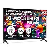 LG 43UA73006LA - TV 43", UHD 4K, WebOS 25, Ultimate IA, HDR10 Pro, Super Upscaling, Dolby Digital Plus, Google Assistant, Negro